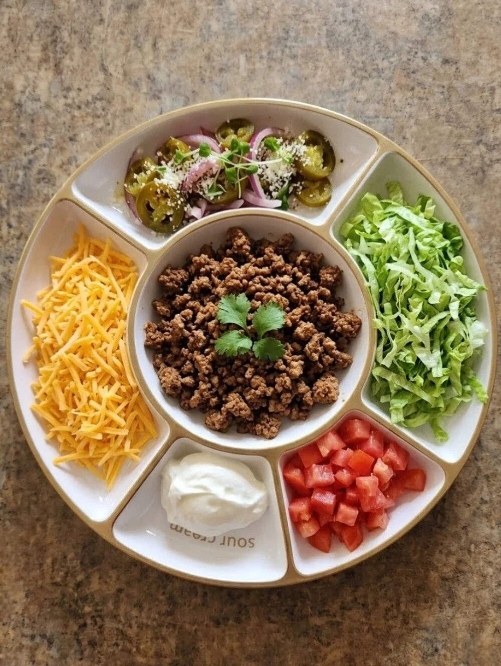 Rotating Taco Topping Tray
